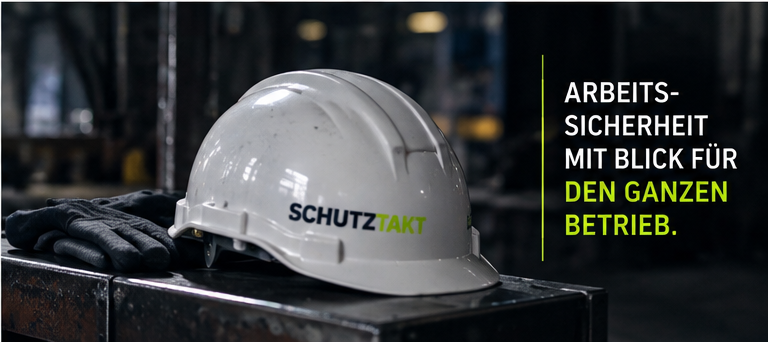 SCHUTZTAKT-Helm und Handschuhe. Arbeitssicherheit mit Blick für den ganzen Betrieb.